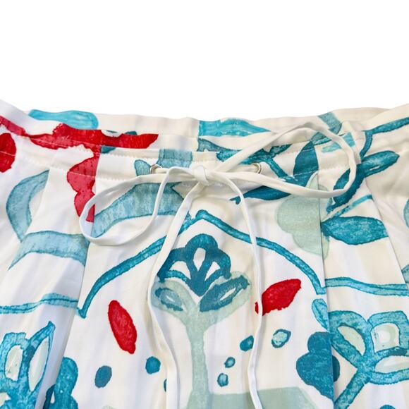 Ann Taylor LOFT Watercolor Floral Drawstring Skirt Size 10 NEW Whisper White - Picture 3 of 15